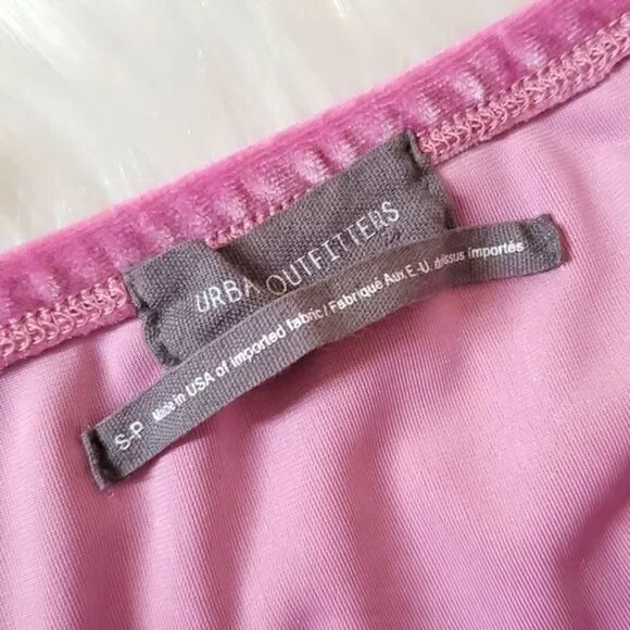 NWOT Urban Outfitters Maddie Lilac Velvet Dual Tie Front Playsuit Romper Size S - Picture 13 of 15